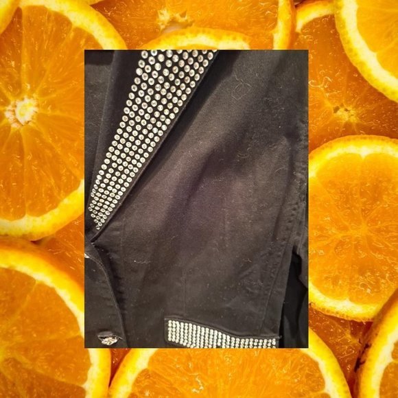 NEW Get Lucky‎ Black Blazer with Rhinestone Accents Size XL - Picture 3 of 6